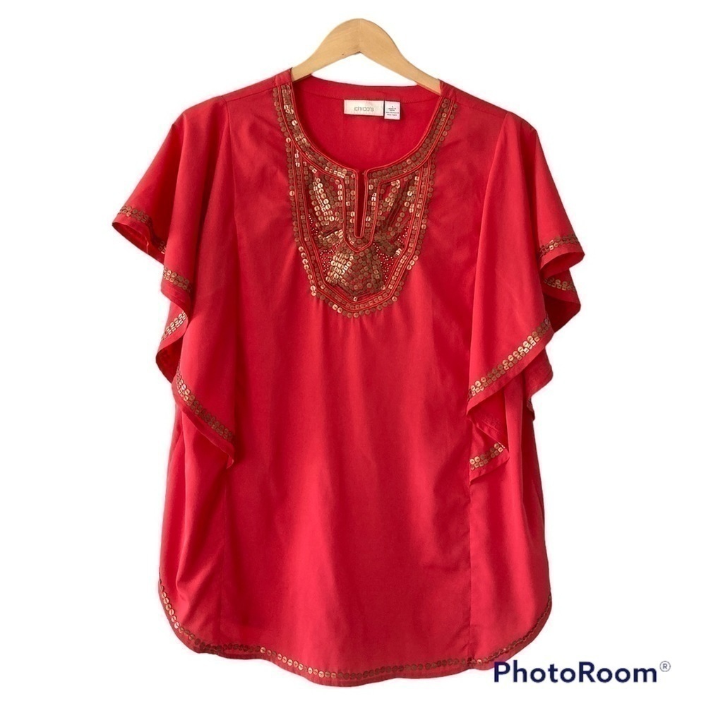 Chicos size 1 (medium 8) top sequins